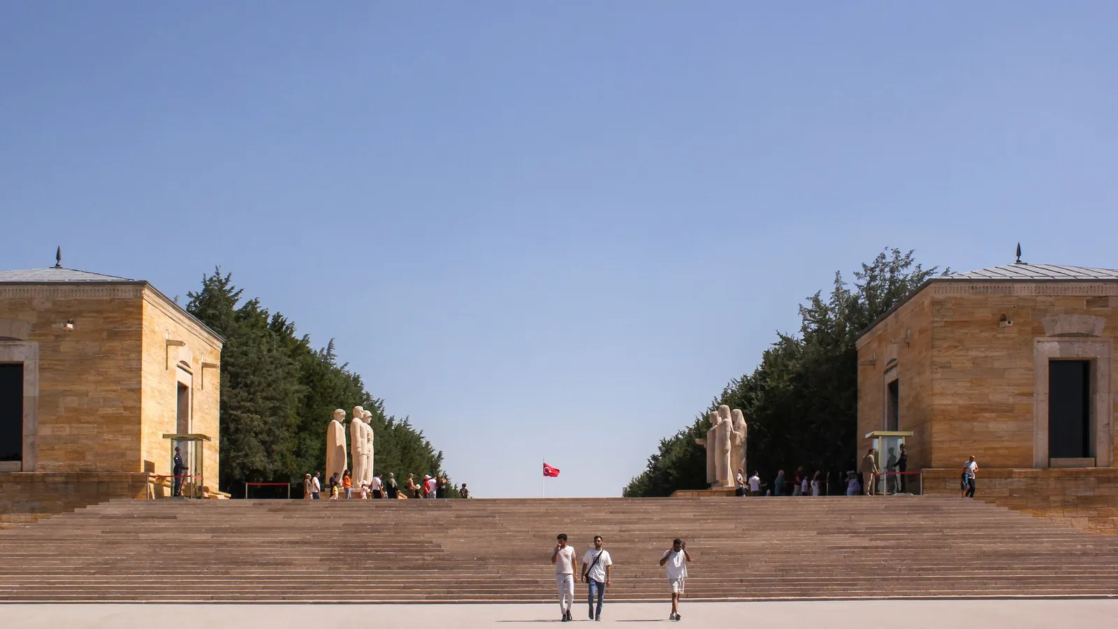 Anitkabir mausoleum under a clear sky in Ankara