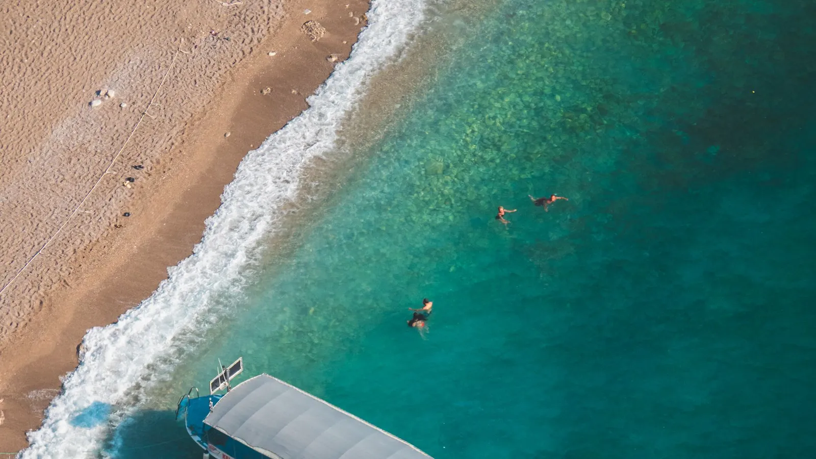 Boats on the turquoise coastline near Dalaman, Mugla