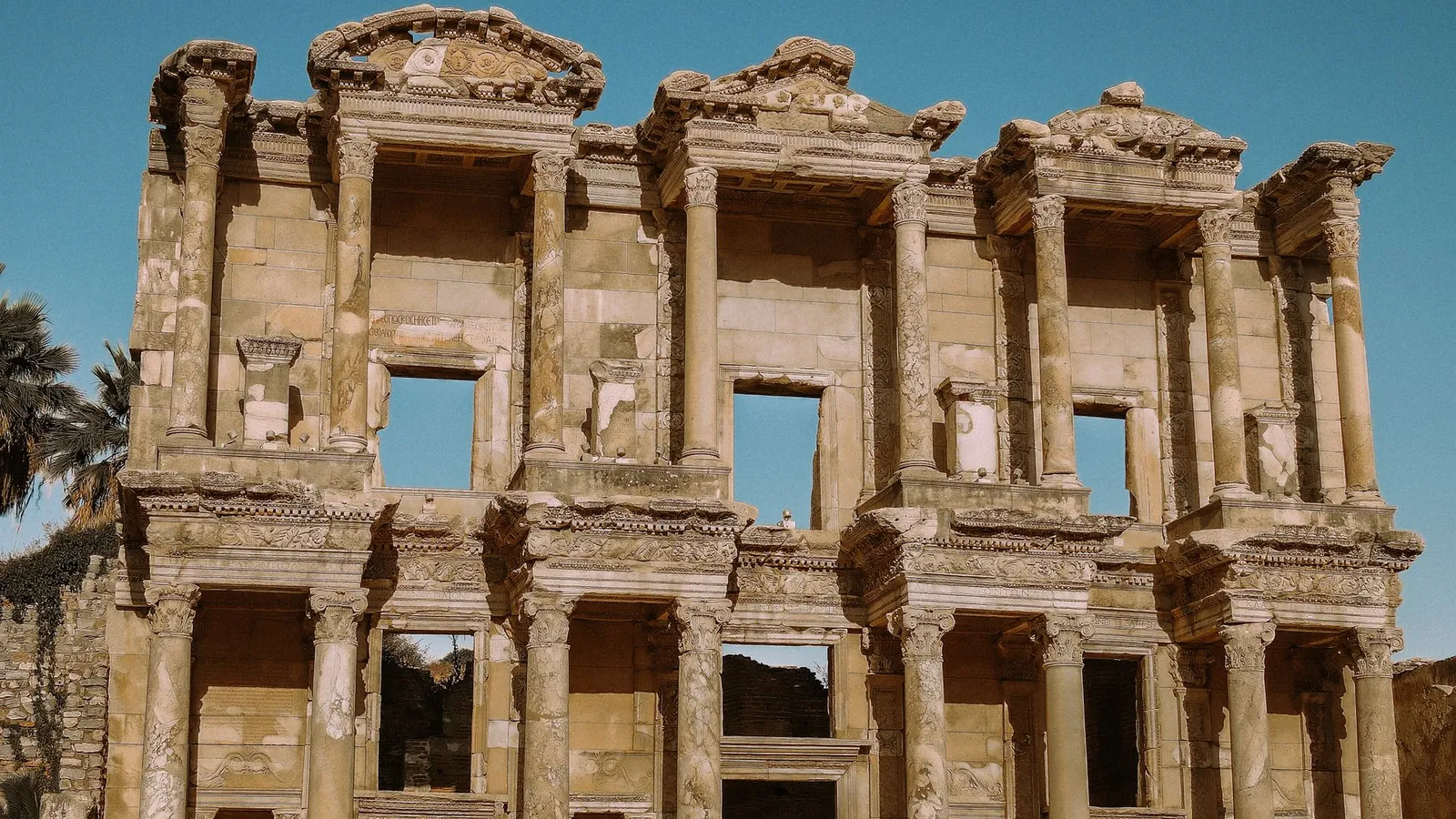 Library of Celsus in the ancient city of Ephesus near Selcuk
