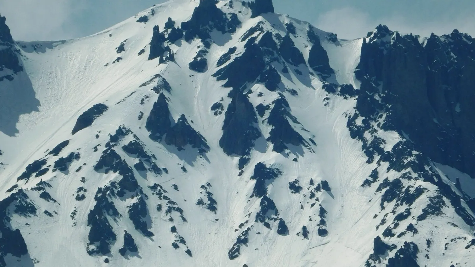 Snow-covered peaks of Mount Erciyes near Kayseri